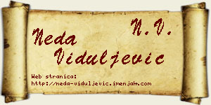 Neda Viduljević vizit kartica